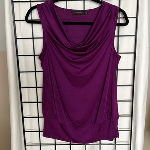 The Limited Drape Neck Purple Blouse Small